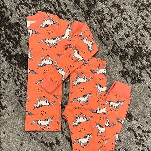 Hannah Andersson, Kids Unicorn Pajamas - salmon pink